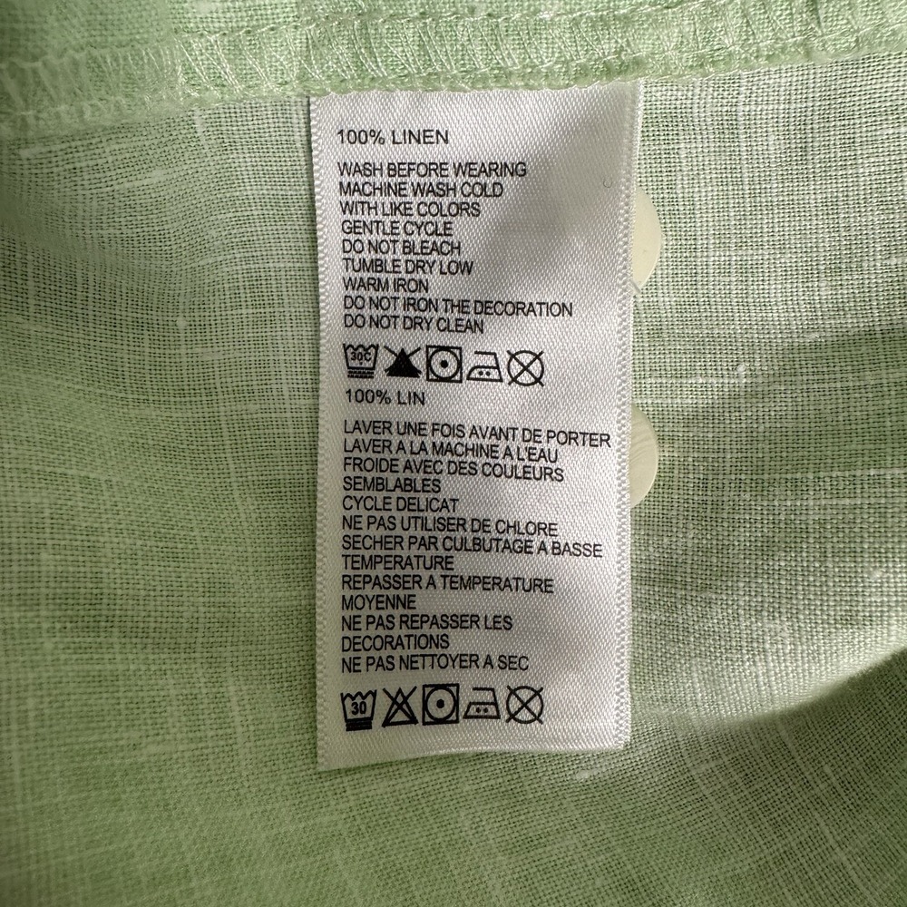 Tommy Bahama Shirt Mens XL Green Linen Beach Summer Island Hawaiian - Picture 8 of 13